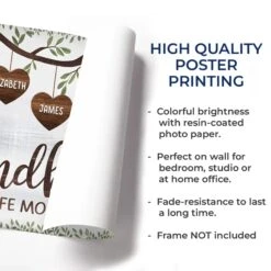 From A Grandma’s Roots Grows A Grandchild’s Dreams - Family Personalized Custom Horizontal Poster - Gift For Mom, Grandma -Pawfect House Store 678ee4e9bee3f