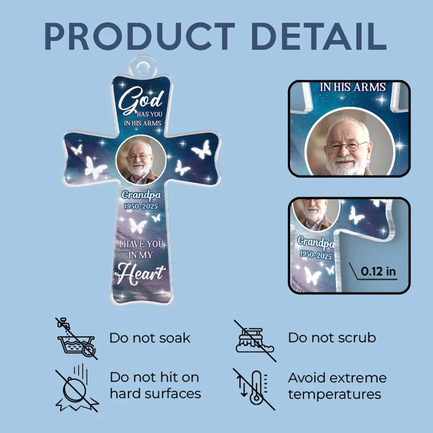 Custom Photo Always Have You In My Heart, Never Forget - Memorial Personalized Custom Car Ornament - Acrylic Custom Shaped - Sympathy Gift For Family Members 5 Custom Photo Always Have You In My Heart, Never Forget - Memorial Personalized Custom Car Ornament - Acrylic Custom Shaped - Sympathy Gift For Family Members - Image 5