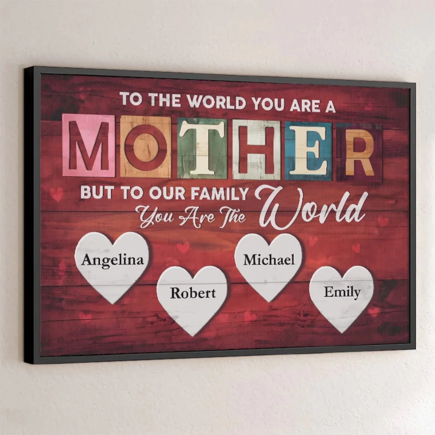To A Child, A Mom Is The Whole World - Family Personalized Custom Horizontal Poster - Gift For Mom 1 To A Child, A Mom Is The Whole World - Family Personalized Custom Horizontal Poster - Gift For Mom