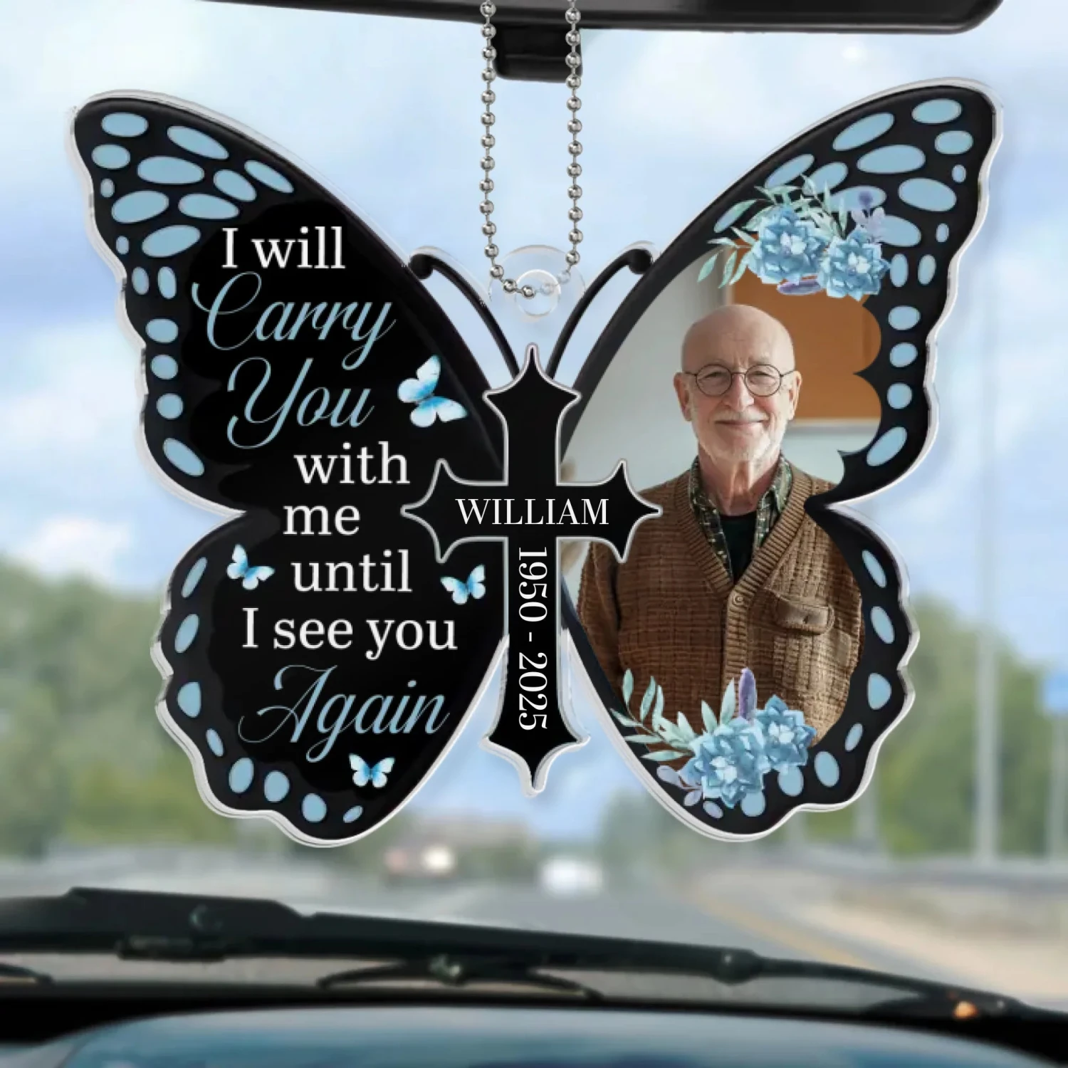 Custom Photo Carry You Wherever I Go - Memorial Personalized Custom Car Ornament - Acrylic Custom Shaped - Sympathy Gift For Family Members 2 Custom Photo Carry You Wherever I Go - Memorial Personalized Custom Car Ornament - Acrylic Custom Shaped - Sympathy Gift For Family Members - Image 2