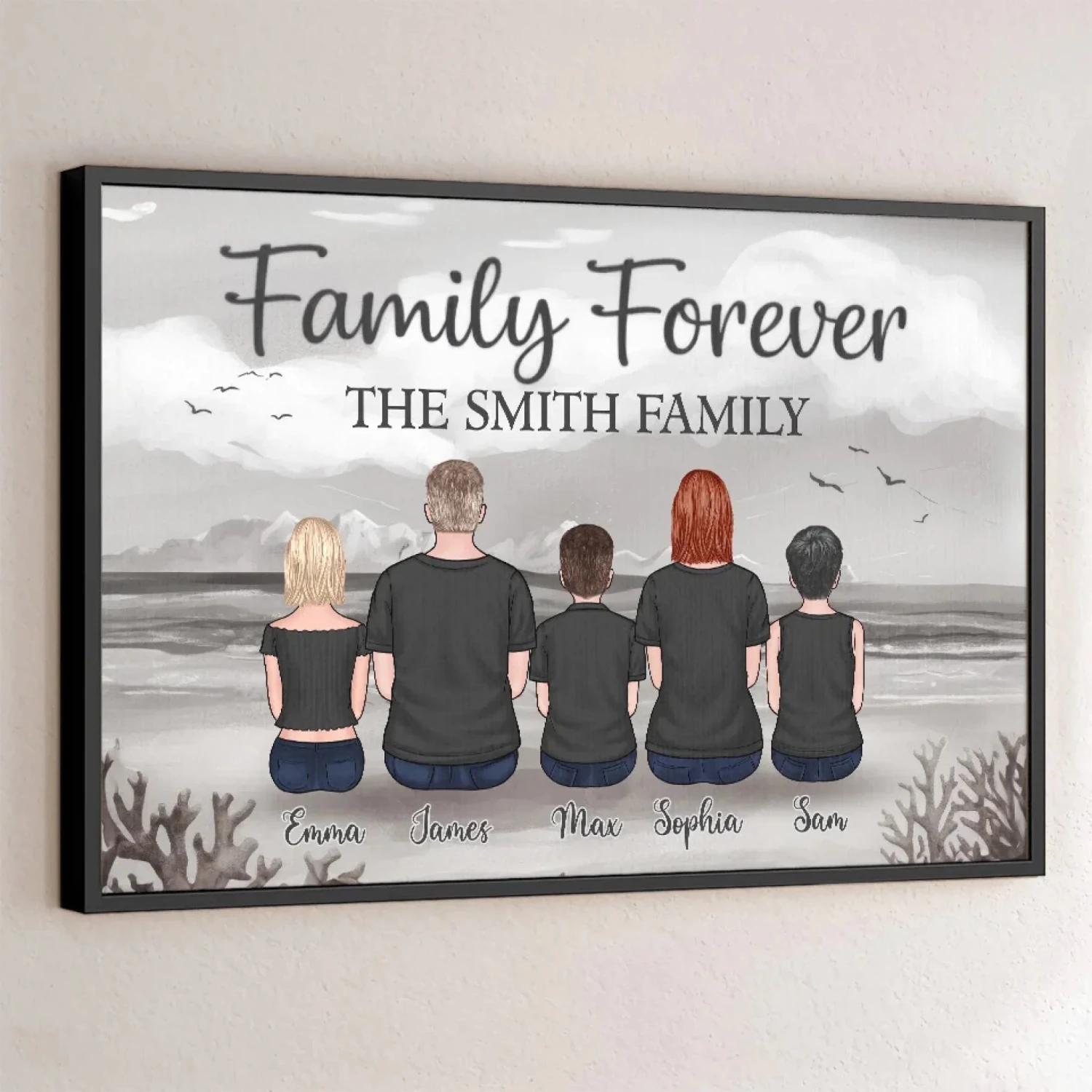 Family Forever, Bound By Love - Family Personalized Custom Horizontal Poster - Gift For Family Members 1 Family Forever, Bound By Love - Family Personalized Custom Horizontal Poster - Gift For Family Members