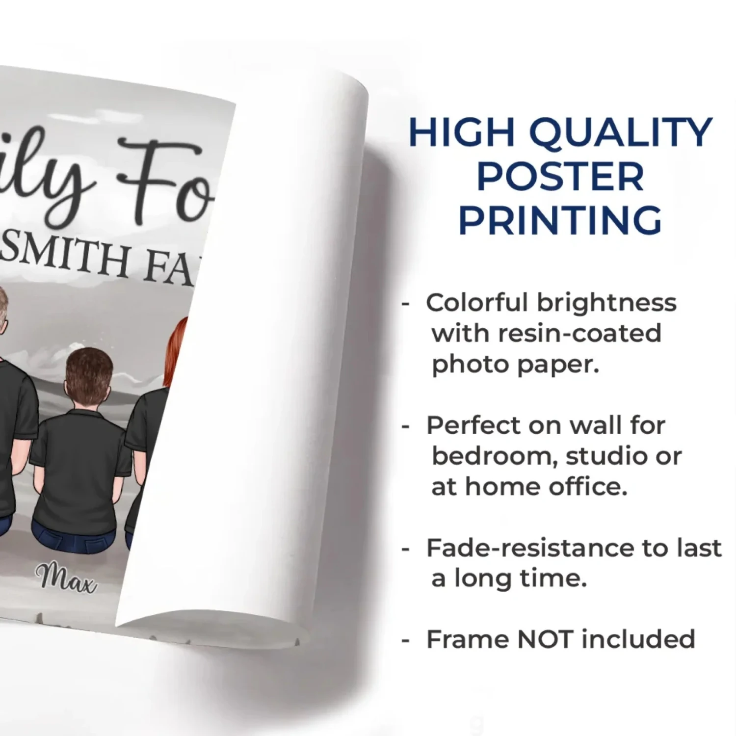 Family Forever, Bound By Love - Family Personalized Custom Horizontal Poster - Gift For Family Members 5 Family Forever, Bound By Love - Family Personalized Custom Horizontal Poster - Gift For Family Members - Image 5