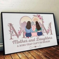 My Mom Is My Home And My Haven - Family Personalized Custom Horizontal Poster - Gift For Mom, Daughter -Pawfect House Store 678f27799619a