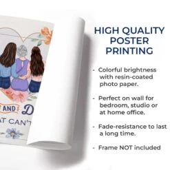 With My Mom, Every Moment Feels Like Home - Family Personalized Custom Horizontal Poster - Gift For Mom, Daughter -Pawfect House Store 678f2e62aed87