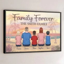 Family Forever, The Bonds That Hold Us Strong - Family Personalized Custom Horizontal Poster - Gift For Family Members