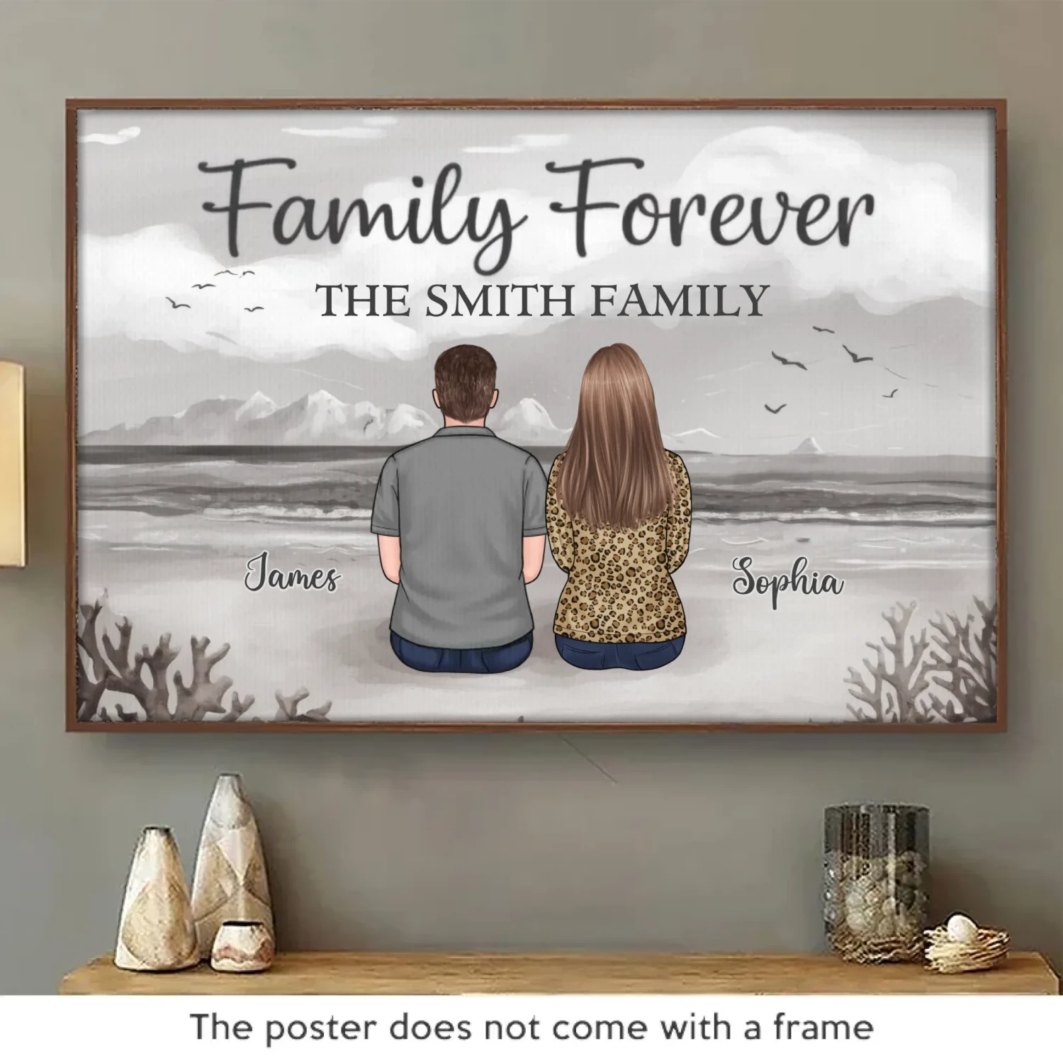 Family Forever, Bound By Love - Family Personalized Custom Horizontal Poster - Gift For Family Members 2 Family Forever, Bound By Love - Family Personalized Custom Horizontal Poster - Gift For Family Members - Image 2