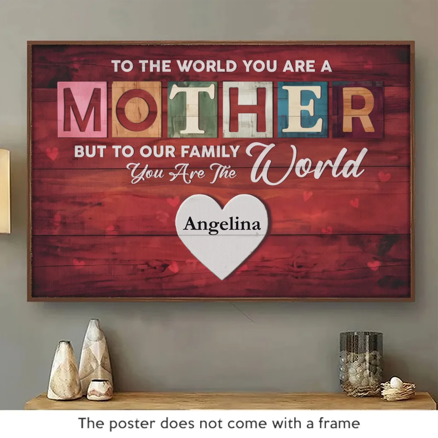 To A Child, A Mom Is The Whole World - Family Personalized Custom Horizontal Poster - Gift For Mom 2 To A Child, A Mom Is The Whole World - Family Personalized Custom Horizontal Poster - Gift For Mom - Image 2