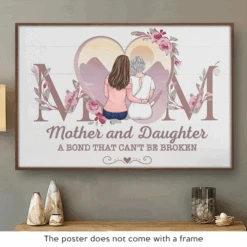 My Mom Is My Home And My Haven - Family Personalized Custom Horizontal Poster - Gift For Mom, Daughter -Pawfect House Store 678f60be5de62