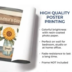 Happiness Is Blooming In Grandma’s Garden - Family Personalized Custom Horizontal Poster - Gift For Mom, Grandma 10 Happiness Is Blooming In Grandma’s Garden - Family Personalized Custom Horizontal Poster - Gift For Mom, Grandma -Pawfect House Store 678f81300289a