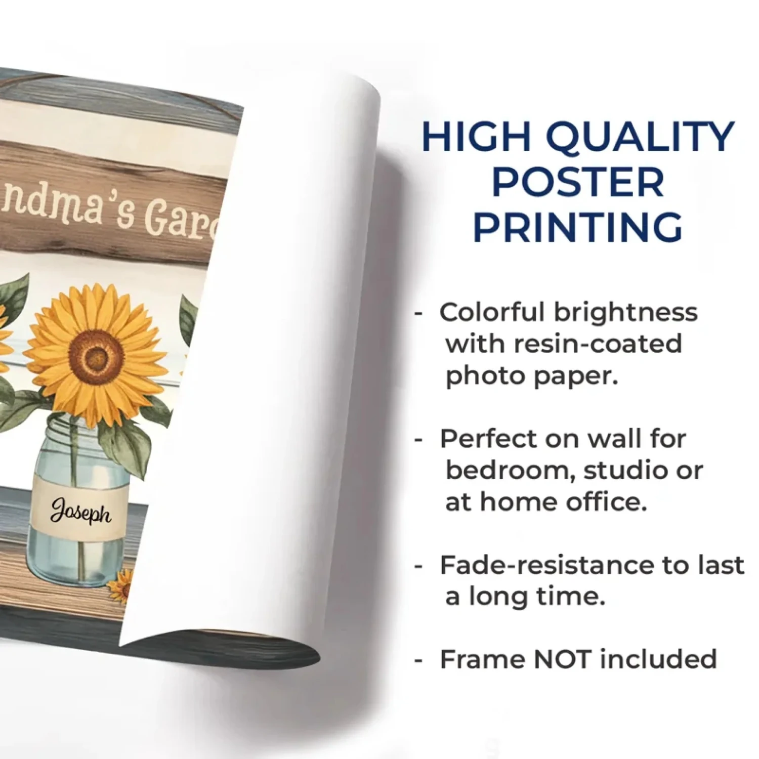 Happiness Is Blooming In Grandma’s Garden - Family Personalized Custom Horizontal Poster - Gift For Mom, Grandma 5 Happiness Is Blooming In Grandma’s Garden - Family Personalized Custom Horizontal Poster - Gift For Mom, Grandma - Image 5