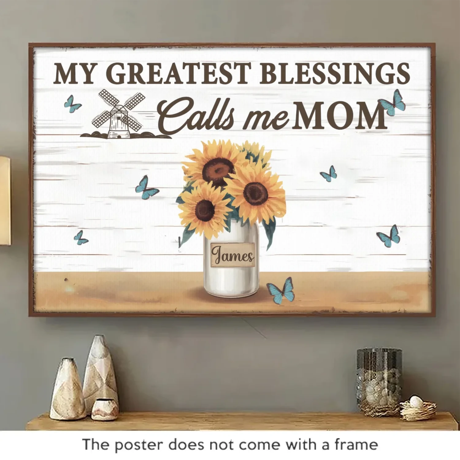 In Grandma’s Garden, Love Grows Wild And Free - Family Personalized Custom Horizontal Poster - Gift For Mom, Grandma 2 In Grandma’s Garden, Love Grows Wild And Free - Family Personalized Custom Horizontal Poster - Gift For Mom, Grandma - Image 2