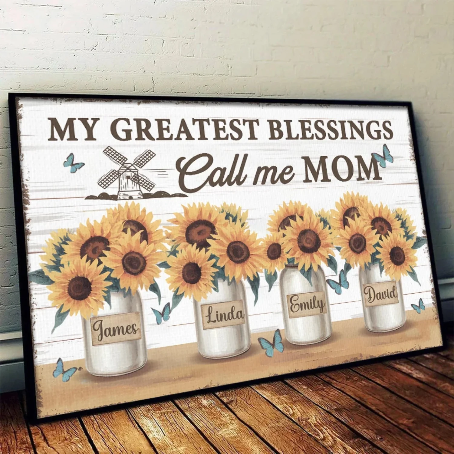 In Grandma’s Garden, Love Grows Wild And Free - Family Personalized Custom Horizontal Poster - Gift For Mom, Grandma 4 In Grandma’s Garden, Love Grows Wild And Free - Family Personalized Custom Horizontal Poster - Gift For Mom, Grandma - Image 4