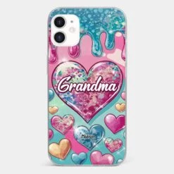 A Grandmother’s Heart Holds Forever Love - Family Personalized Custom 3D Inflated Effect Printed Clear Phone Case - Gift For Mom, Grandma -Pawfect House Store 678f9832d5325 85789aef 3a42 48b0 b1c0 b58dbd8aa68f