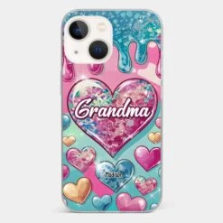 A Grandmother’s Heart Holds Forever Love - Family Personalized Custom 3D Inflated Effect Printed Clear Phone Case - Gift For Mom, Grandma -Pawfect House Store 678f9847d3735 1be38c69 ffe4 408d 97b0 7b900c36a8a2