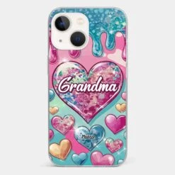 A Grandmother’s Heart Holds Forever Love - Family Personalized Custom 3D Inflated Effect Printed Clear Phone Case - Gift For Mom, Grandma -Pawfect House Store 678f9854dd584 60ae3514 9a1c 477b b7c6 ed51196de2a6