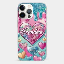 A Grandmother’s Heart Holds Forever Love - Family Personalized Custom 3D Inflated Effect Printed Clear Phone Case - Gift For Mom, Grandma -Pawfect House Store 678f9859c0adc 7d66ab45 7b7f 43de 8c4e 151201232412