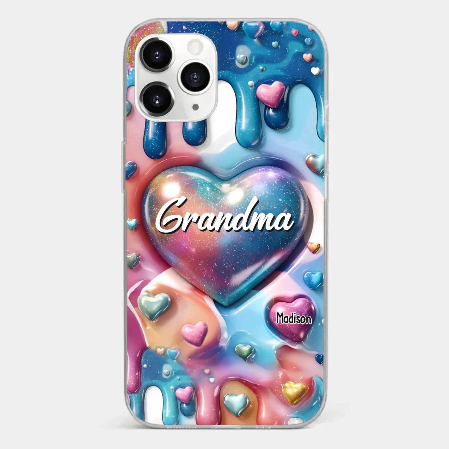 The Love For Grandkids Fills Your Heart Endlessly - Family Personalized Custom 3D Inflated Effect Printed Clear Phone Case - Gift For Mom, Grandma 7 The Love For Grandkids Fills Your Heart Endlessly - Family Personalized Custom 3D Inflated Effect Printed Clear Phone Case - Gift For Mom, Grandma - Image 7