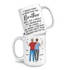 For My Brother, I’d Stand In The Line Of Fire - Family Personalized Custom Mug - Gift For Family Members 8 For My Brother, I’d Stand In The Line Of Fire - Family Personalized Custom Mug - Gift For Family Members -Pawfect House Store 679042e1523ba