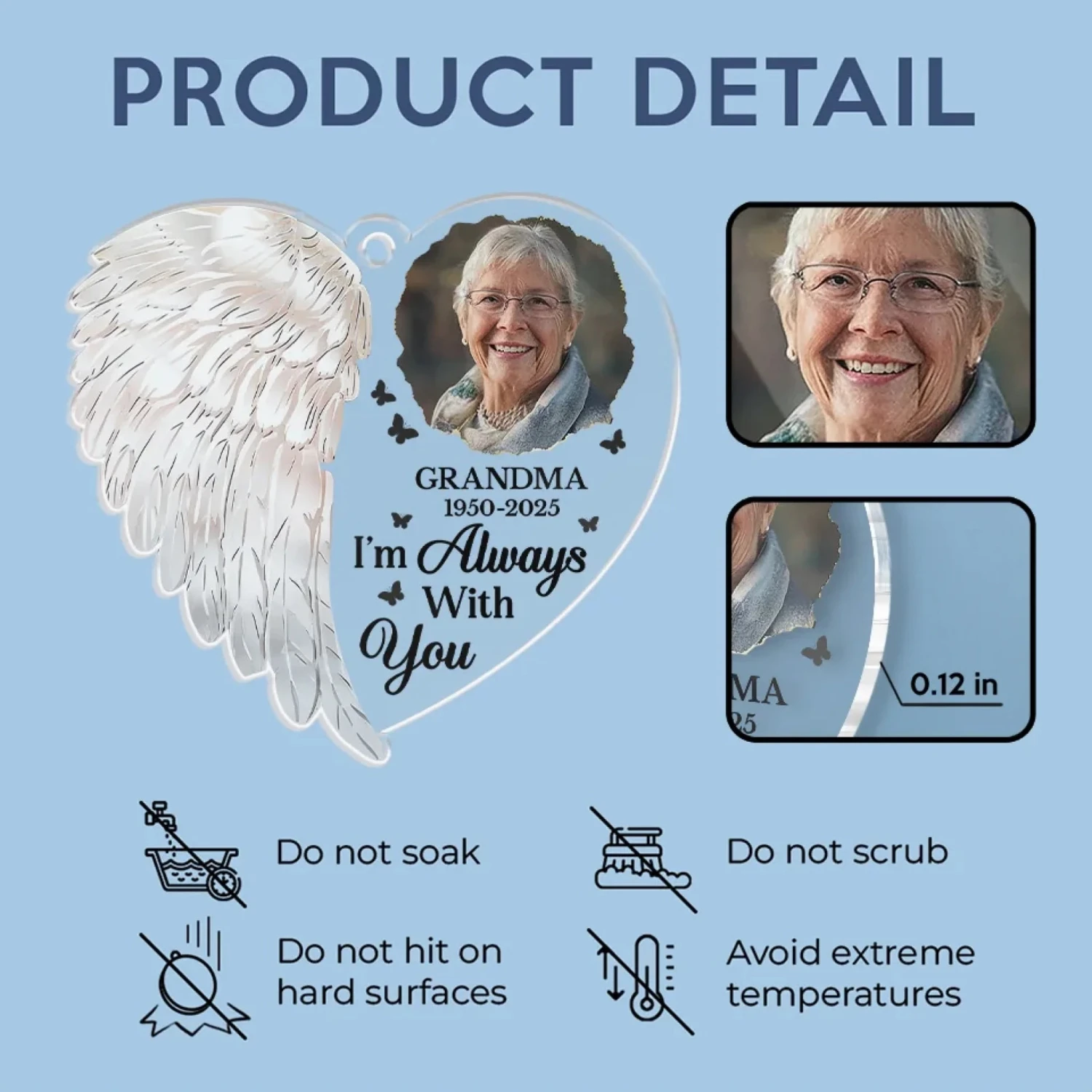 Custom Photo Still With You - Memorial Personalized Custom Car Ornament - Acrylic Custom Shaped - Sympathy Gift For Family Members 5 Custom Photo Still With You - Memorial Personalized Custom Car Ornament - Acrylic Custom Shaped - Sympathy Gift For Family Members - Image 5