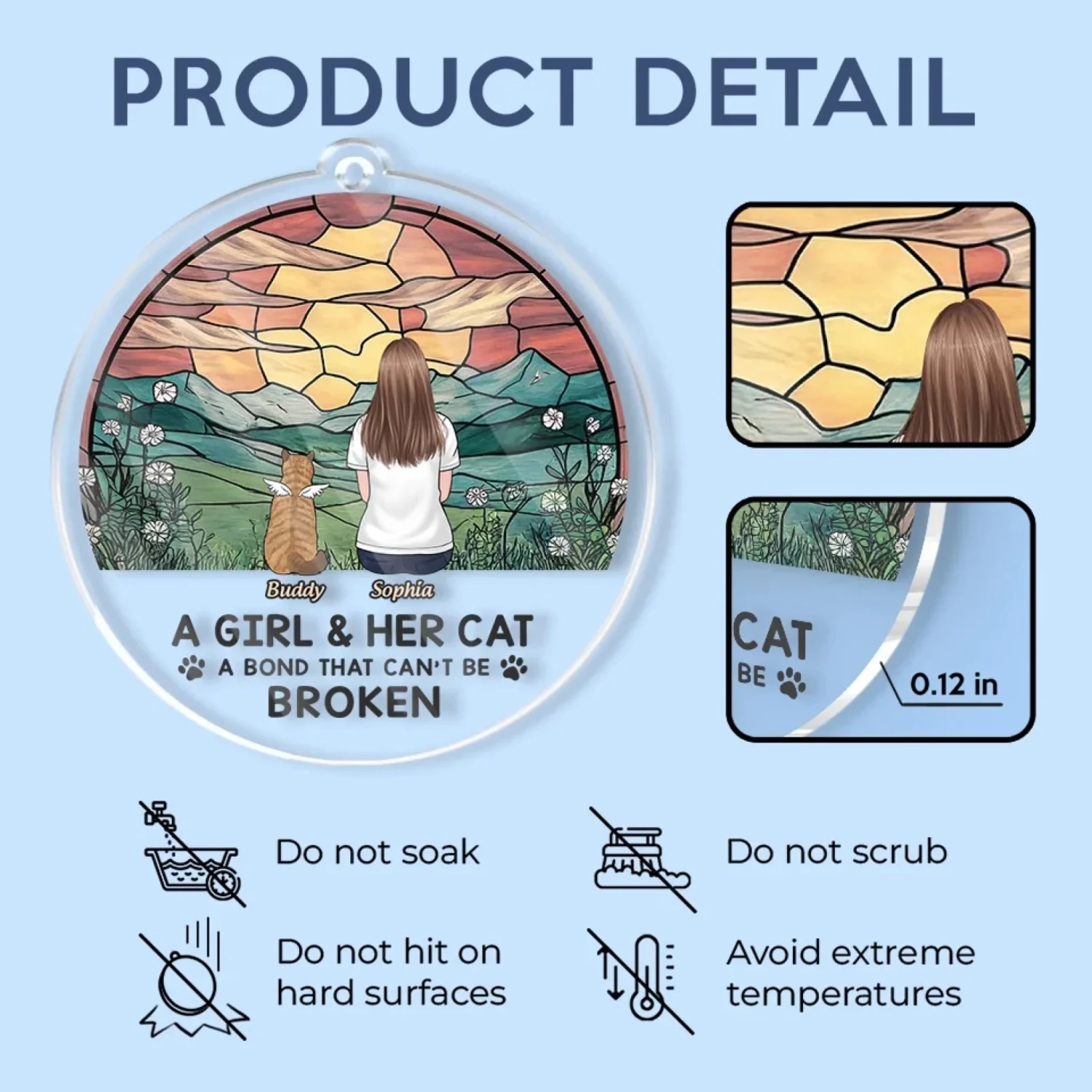 We Are Always Together Even I'm Not Here - Memorial Personalized Custom Car Ornament - Acrylic Custom Shaped - Sympathy Gift For Pet Owners, Pet Lovers 5 We Are Always Together Even I'm Not Here - Memorial Personalized Custom Car Ornament - Acrylic Custom Shaped - Sympathy Gift For Pet Owners, Pet Lovers - Image 5