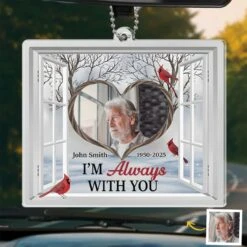 Custom Photo Memories Keep Us Together - Memorial Personalized Custom Car Ornament - Acrylic Custom Shaped - Sympathy Gift For Family Members