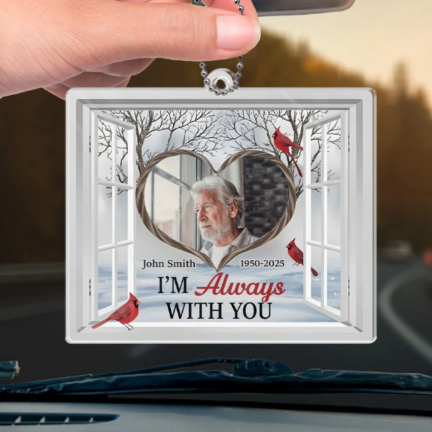 Custom Photo Memories Keep Us Together - Memorial Personalized Custom Car Ornament - Acrylic Custom Shaped - Sympathy Gift For Family Members 4 Custom Photo Memories Keep Us Together - Memorial Personalized Custom Car Ornament - Acrylic Custom Shaped - Sympathy Gift For Family Members - Image 4