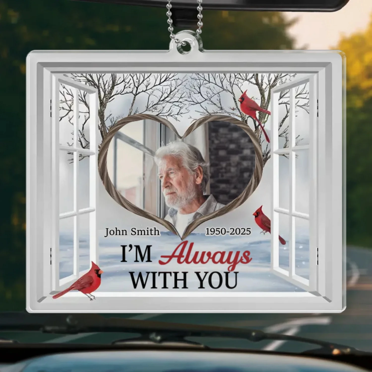 Custom Photo Memories Keep Us Together - Memorial Personalized Custom Car Ornament - Acrylic Custom Shaped - Sympathy Gift For Family Members 2 Custom Photo Memories Keep Us Together - Memorial Personalized Custom Car Ornament - Acrylic Custom Shaped - Sympathy Gift For Family Members - Image 2
