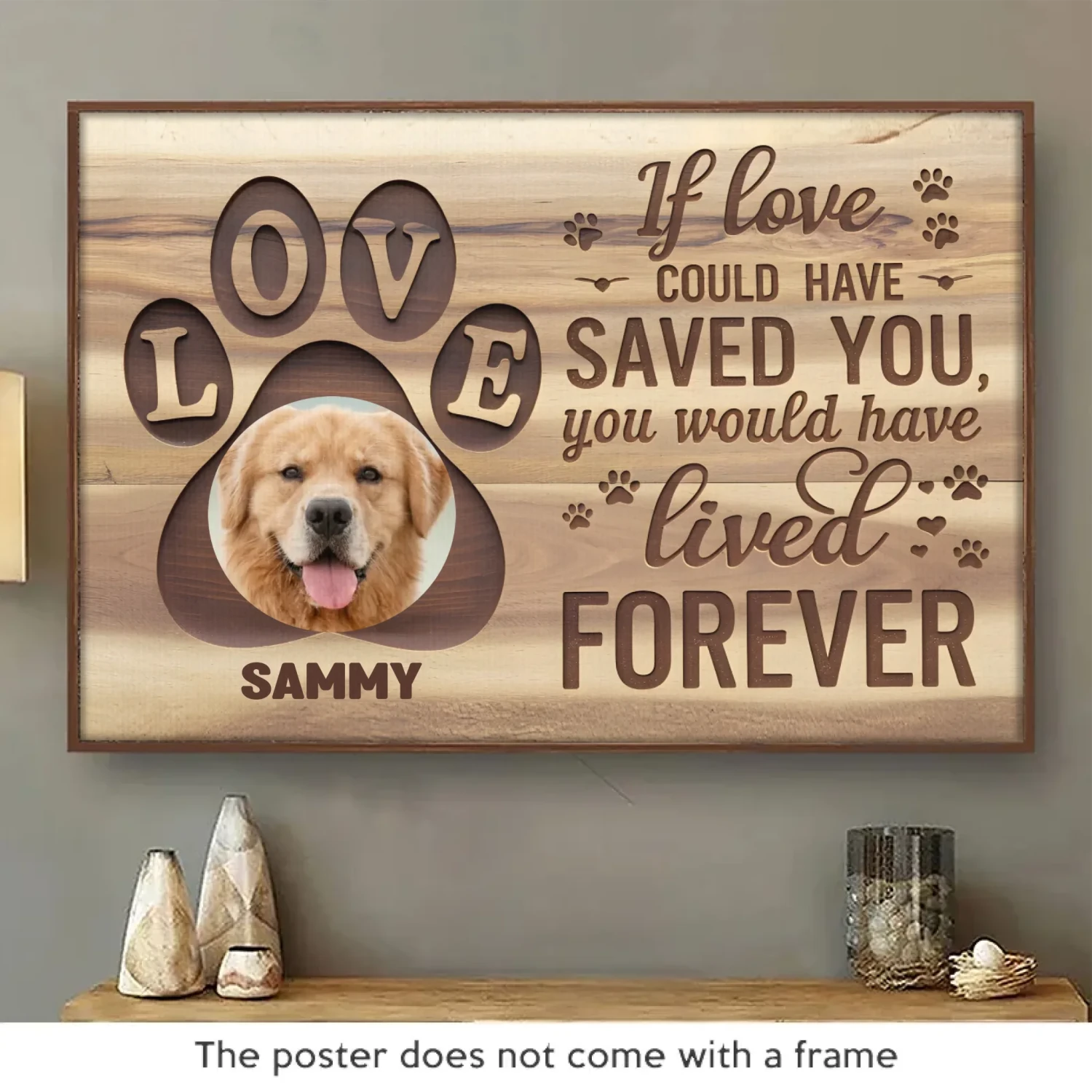 Custom Photo No Longer By My Side, But Always In My Soul - Memorial Personalized Custom Horizontal Poster - Sympathy Gift For Pet Owners, Pet Lovers 2 Custom Photo No Longer By My Side, But Always In My Soul - Memorial Personalized Custom Horizontal Poster - Sympathy Gift For Pet Owners, Pet Lovers - Image 2