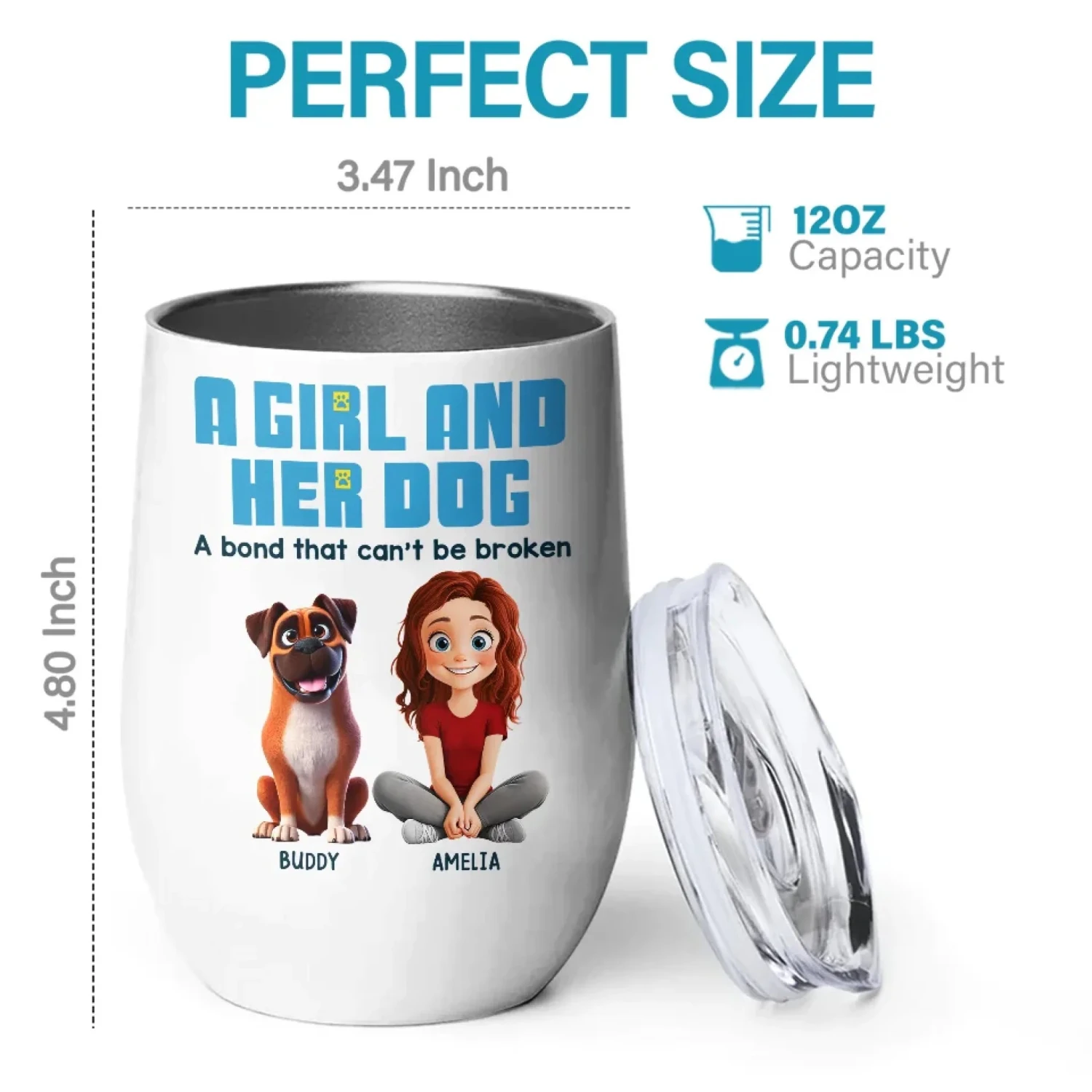 My Best Friend Has Four Paws - Dog Personalized Custom Wine Tumbler - Gift For Pet Owners, Pet Lovers 5 My Best Friend Has Four Paws - Dog Personalized Custom Wine Tumbler - Gift For Pet Owners, Pet Lovers - Image 5