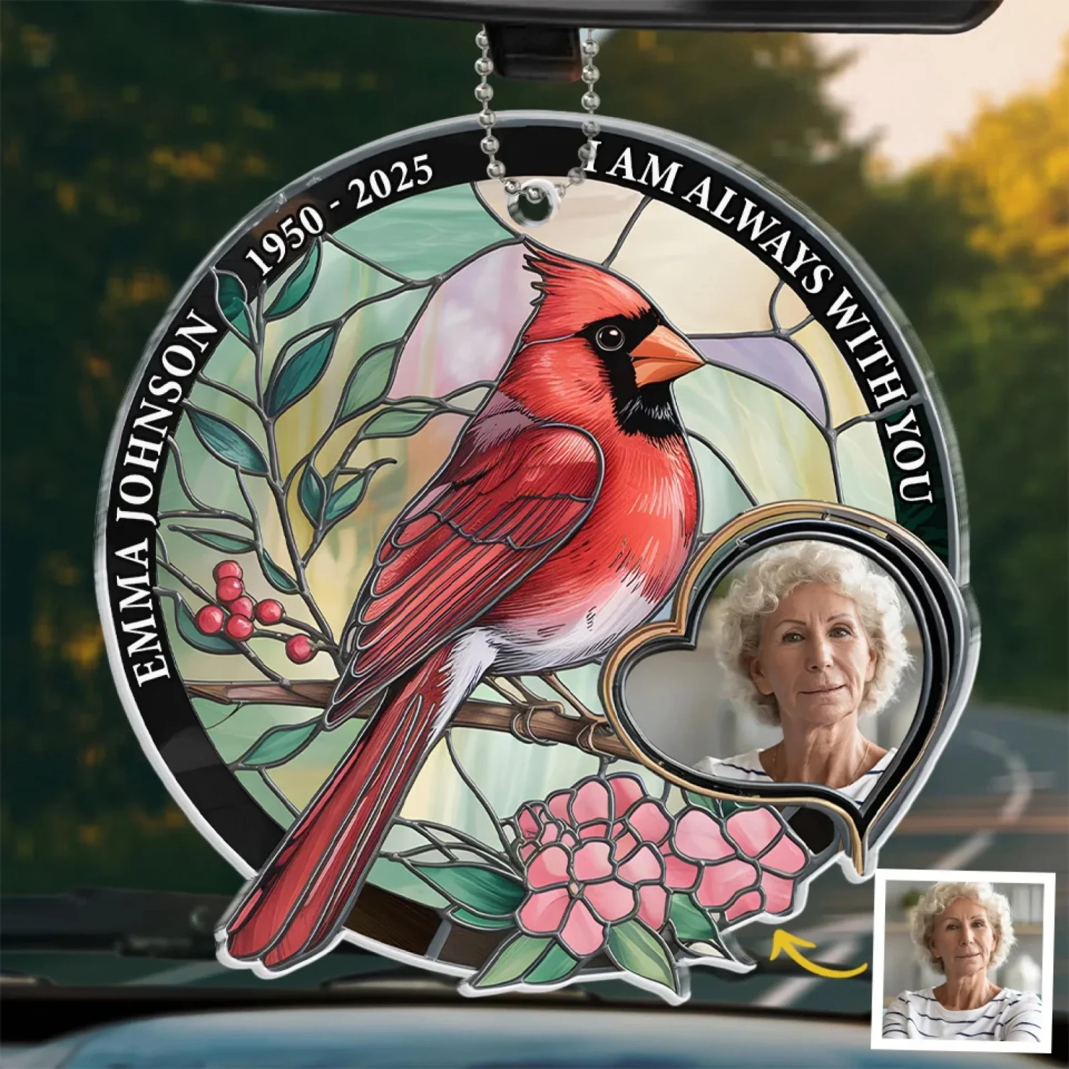 Custom Photo In Our Hearts, You Are Always Near - Memorial Personalized Custom Car Ornament - Acrylic Custom Shaped - Sympathy Gift For Family Members 1 Custom Photo In Our Hearts, You Are Always Near - Memorial Personalized Custom Car Ornament - Acrylic Custom Shaped - Sympathy Gift For Family Members