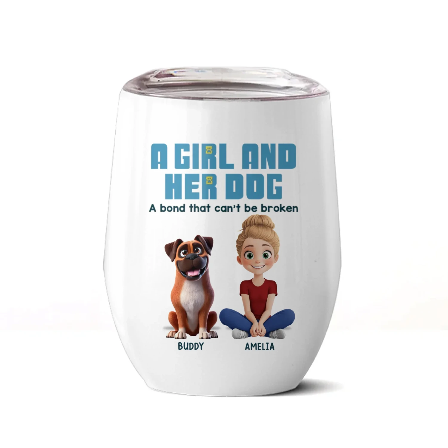 My Best Friend Has Four Paws - Dog Personalized Custom Wine Tumbler - Gift For Pet Owners, Pet Lovers 2 My Best Friend Has Four Paws - Dog Personalized Custom Wine Tumbler - Gift For Pet Owners, Pet Lovers - Image 2