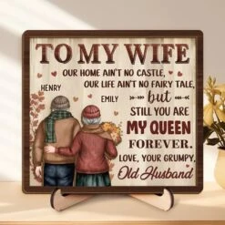 You Are My Queen - Couple Personalized Custom 2-Layered Wooden Plaque With Stand - Gift For Husband Wife, Anniversary