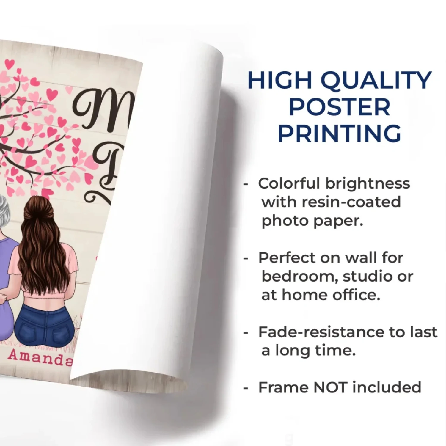 A Timeless Bond Of Love And Care - Family Personalized Custom Horizontal Poster - Gift For Mom 5 A Timeless Bond Of Love And Care - Family Personalized Custom Horizontal Poster - Gift For Mom - Image 5