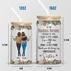 Laughter Shared, Memories Made - Bestie Personalized Custom Glass Cup, Iced Coffee Cup - Gift For Best Friends, BFF, Sister 10 Laughter Shared, Memories Made - Bestie Personalized Custom Glass Cup, Iced Coffee Cup - Gift For Best Friends, BFF, Sister -Pawfect House Store 6790a1cec2a3f