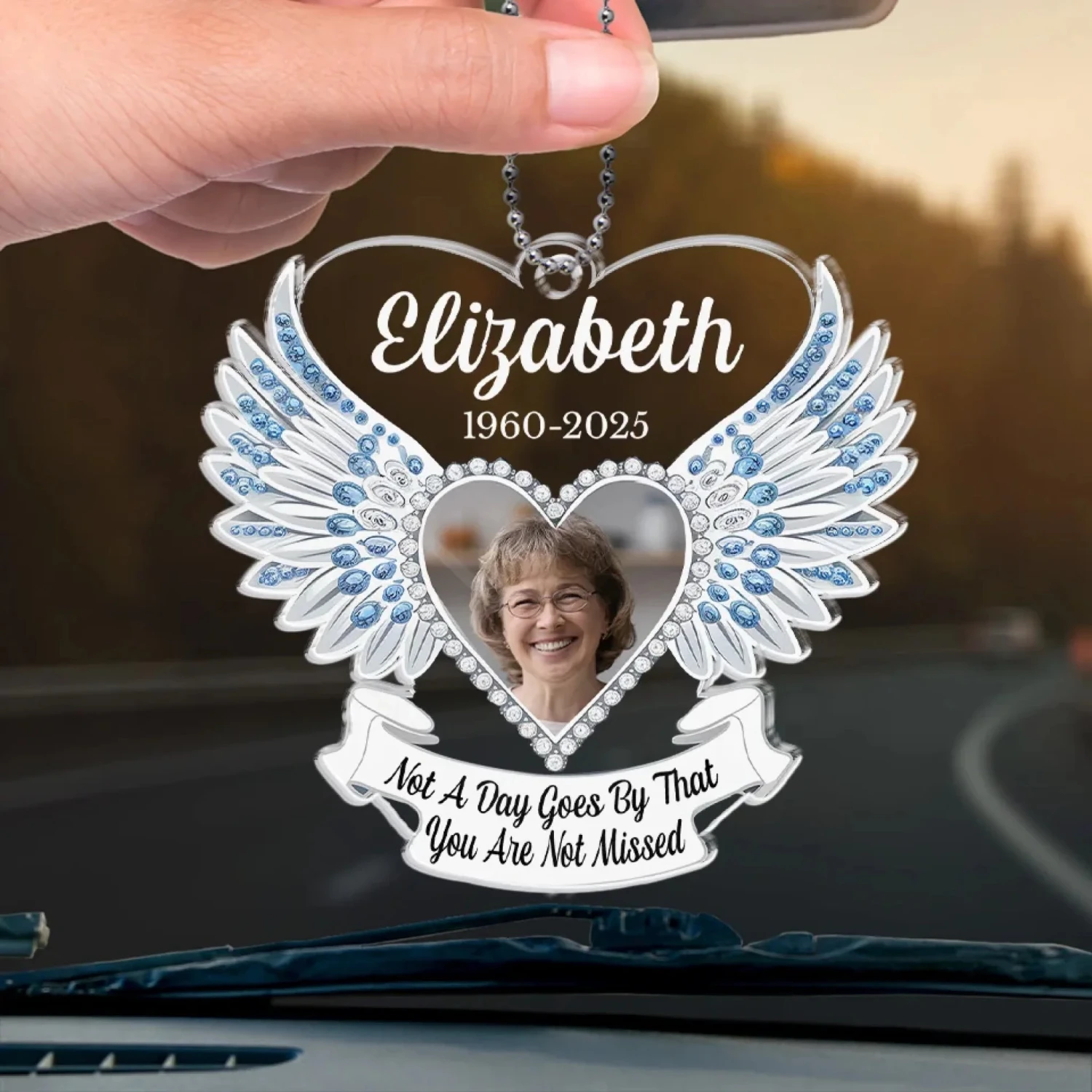 Custom Photo Miss You Everyday - Memorial Personalized Custom Car Ornament - Acrylic Custom Shaped - Sympathy Gift For Family Members 4 Custom Photo Miss You Everyday - Memorial Personalized Custom Car Ornament - Acrylic Custom Shaped - Sympathy Gift For Family Members - Image 4