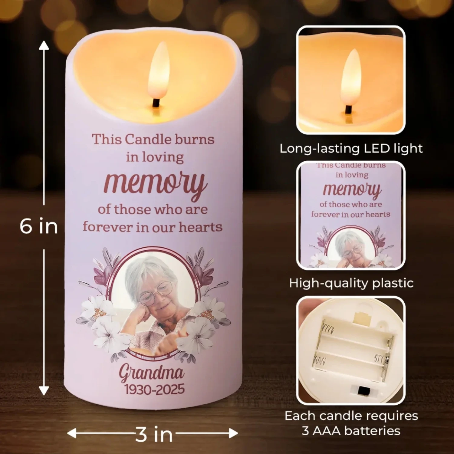 Custom Photo This Candle Is A Reminder Of Our Love - Memorial Personalized Custom LED Candle - Sympathy Gift For Family Members 4 Custom Photo This Candle Is A Reminder Of Our Love - Memorial Personalized Custom LED Candle - Sympathy Gift For Family Members - Image 4