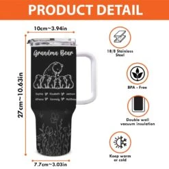 A Grandma's Love Is Eternal And Unconditional - Family Personalized Custom 40 Oz Stainless Steel Tumbler With Handle - Gift For Mom, Grandma 7 A Grandma's Love Is Eternal And Unconditional - Family Personalized Custom 40 Oz Stainless Steel Tumbler With Handle - Gift For Mom, Grandma -Pawfect House Store 6790affce3ce9