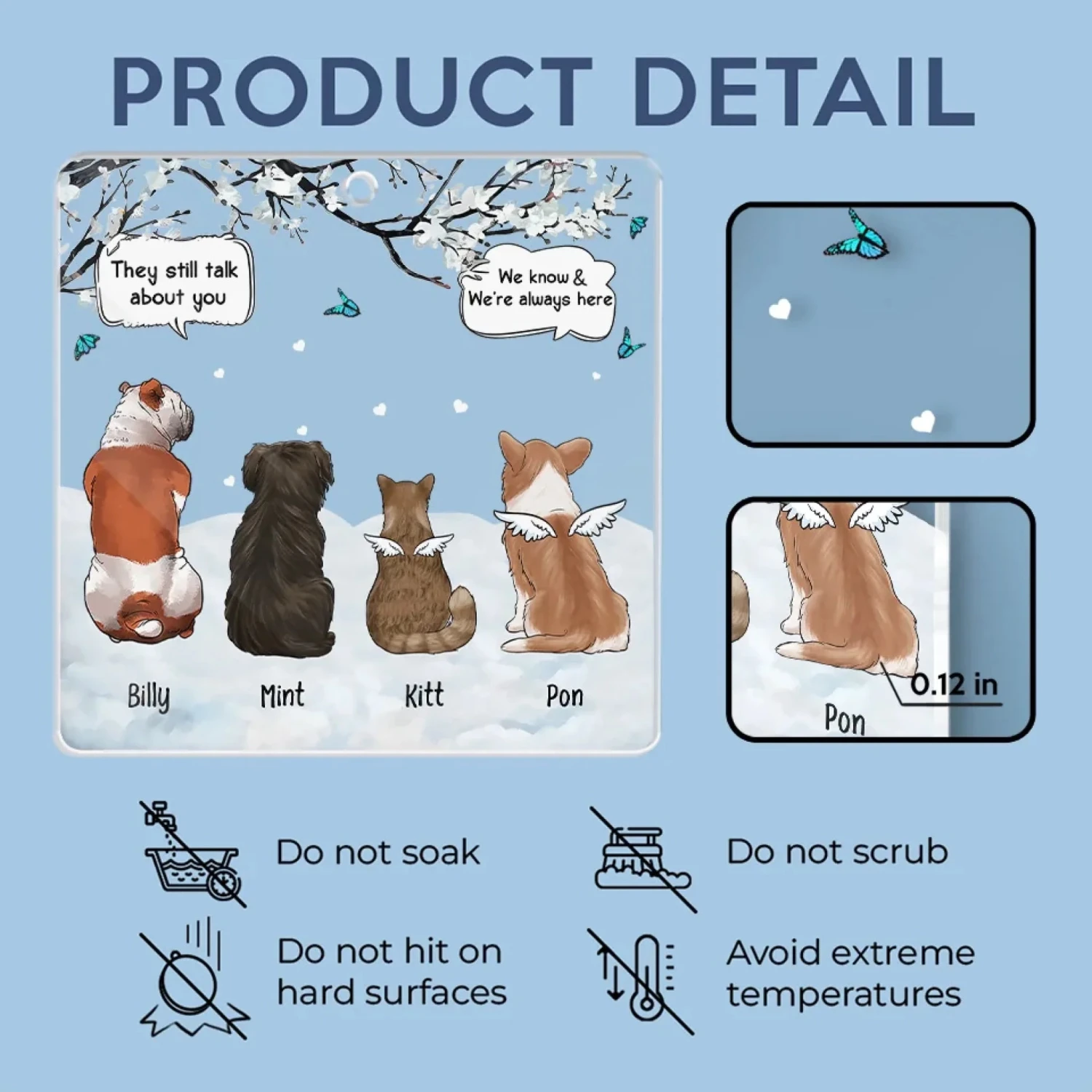 Keep Your Pet Close To Your Heart Always - Memorial Personalized Custom Car Ornament - Acrylic Custom Shaped - Sympathy Gift For Pet Owners, Pet Lovers 5 Keep Your Pet Close To Your Heart Always - Memorial Personalized Custom Car Ornament - Acrylic Custom Shaped - Sympathy Gift For Pet Owners, Pet Lovers - Image 5