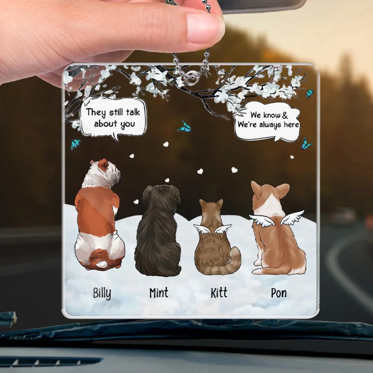 Keep Your Pet Close To Your Heart Always - Memorial Personalized Custom Car Ornament - Acrylic Custom Shaped - Sympathy Gift For Pet Owners, Pet Lovers 4 Keep Your Pet Close To Your Heart Always - Memorial Personalized Custom Car Ornament - Acrylic Custom Shaped - Sympathy Gift For Pet Owners, Pet Lovers - Image 4