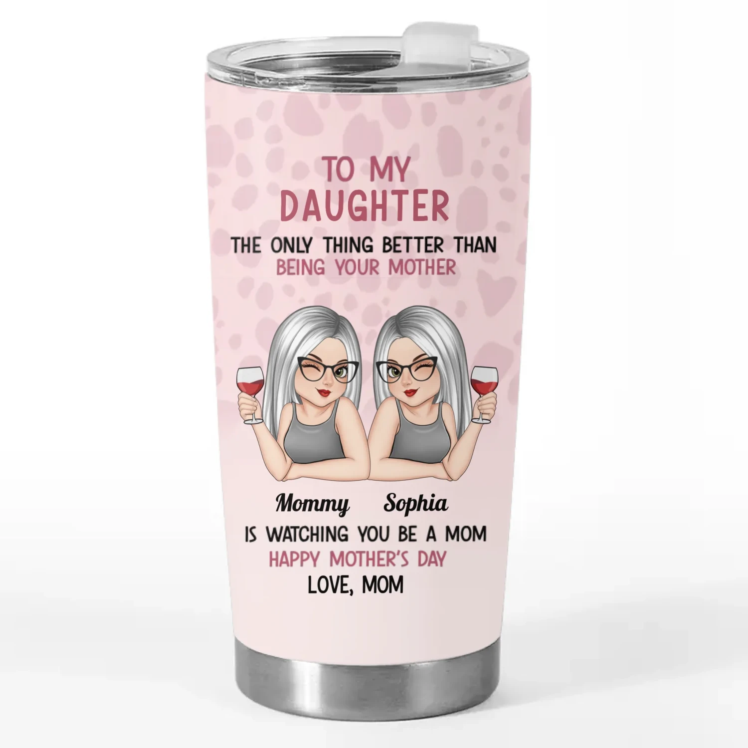 Watching You Be A Mom Is A Joy Beyond Words - Family Personalized Custom Tumbler - Gift For Mom, Daughter 2 Watching You Be A Mom Is A Joy Beyond Words - Family Personalized Custom Tumbler - Gift For Mom, Daughter - Image 2