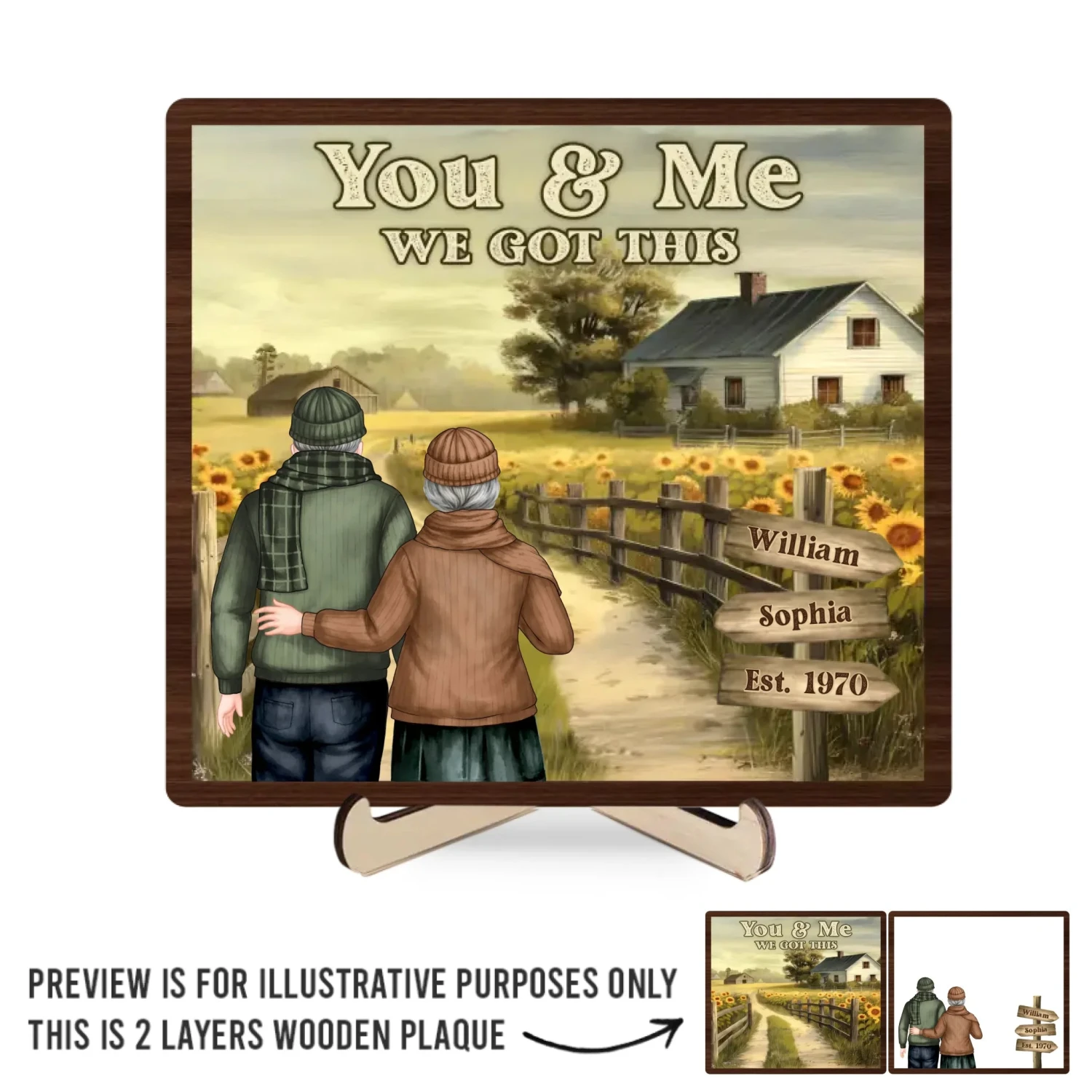 No Matter What, It’s Always You & Me - Couple Personalized Custom 2-Layered Wooden Plaque With Stand - Gift For Husband Wife, Anniversary 2 No Matter What, It’s Always You & Me - Couple Personalized Custom 2-Layered Wooden Plaque With Stand - Gift For Husband Wife, Anniversary - Image 2