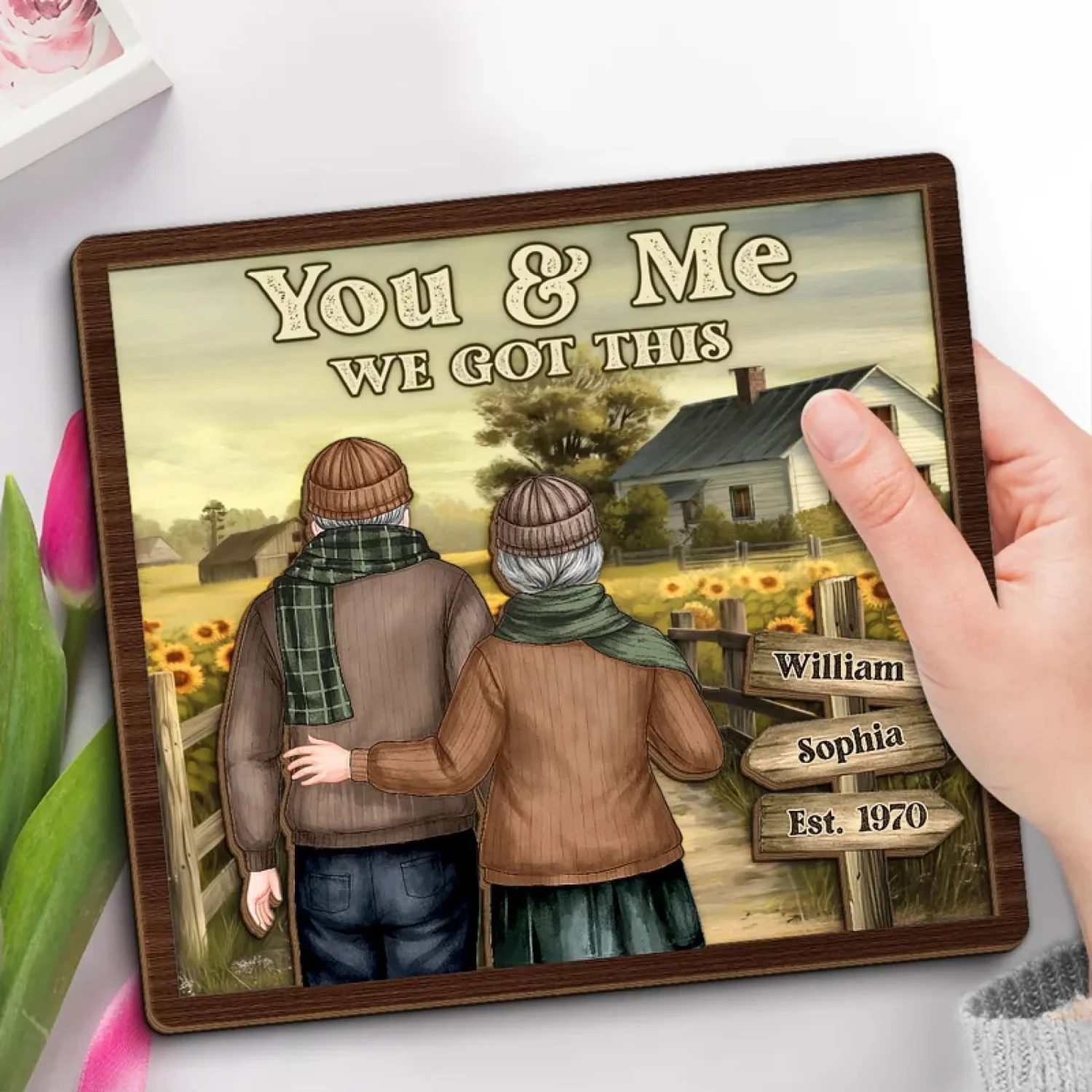 No Matter What, It’s Always You & Me - Couple Personalized Custom 2-Layered Wooden Plaque With Stand - Gift For Husband Wife, Anniversary 3 No Matter What, It’s Always You & Me - Couple Personalized Custom 2-Layered Wooden Plaque With Stand - Gift For Husband Wife, Anniversary - Image 3