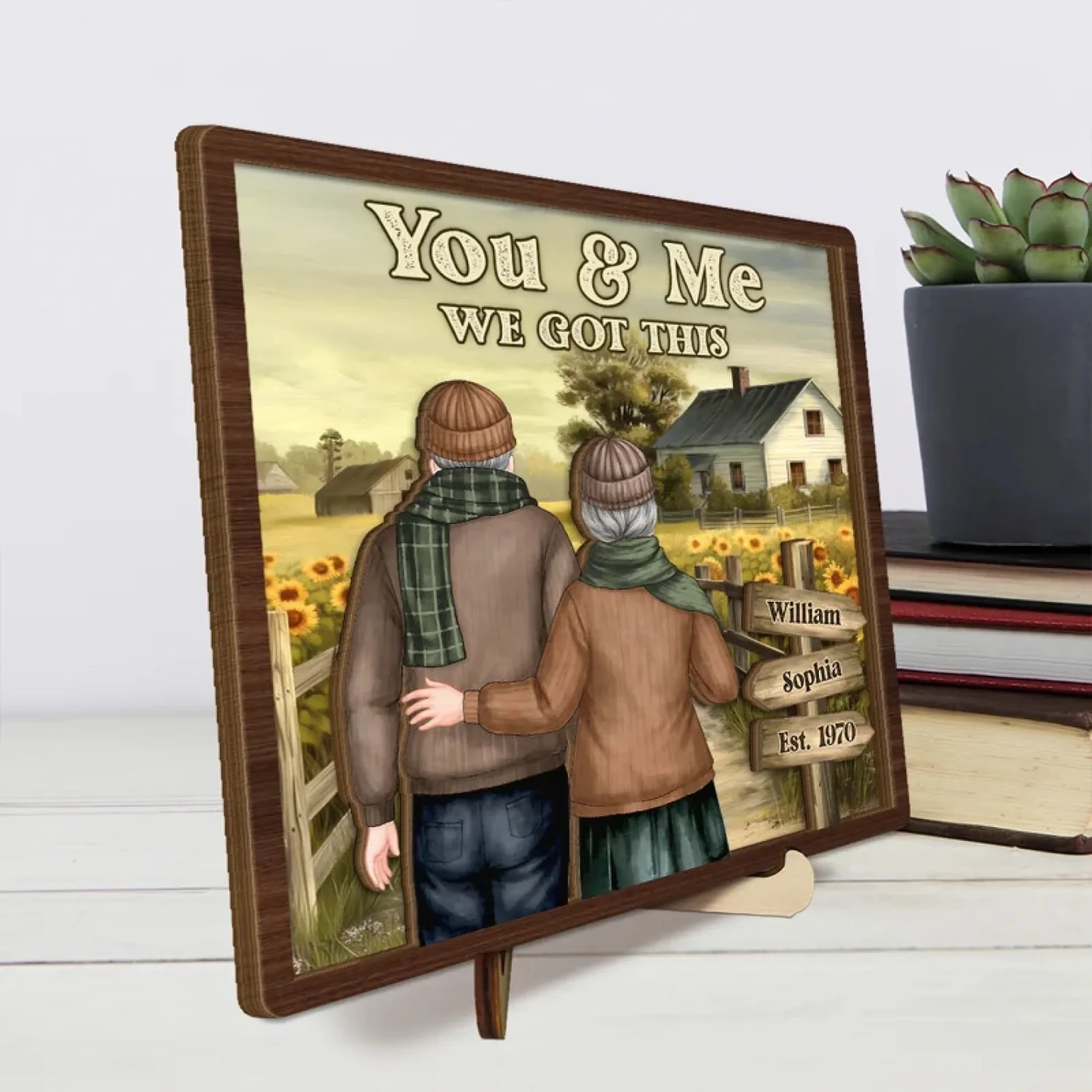 No Matter What, It’s Always You & Me - Couple Personalized Custom 2-Layered Wooden Plaque With Stand - Gift For Husband Wife, Anniversary 4 No Matter What, It’s Always You & Me - Couple Personalized Custom 2-Layered Wooden Plaque With Stand - Gift For Husband Wife, Anniversary - Image 4