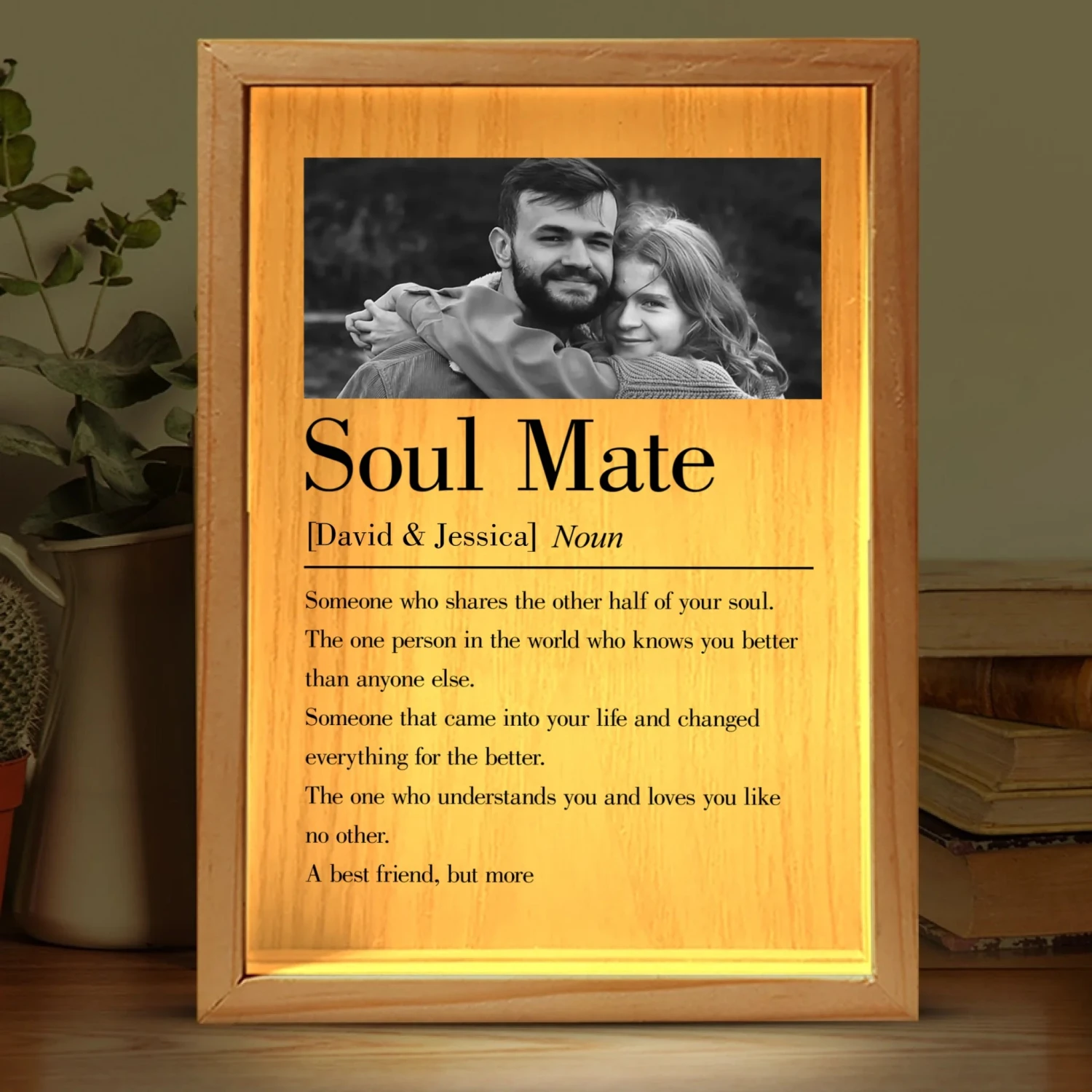 Custom Photo Some Souls Just Instantly Click - Couple Personalized Custom Frame Light Box - Gift For Husband Wife, Anniversary 2 Custom Photo Some Souls Just Instantly Click - Couple Personalized Custom Frame Light Box - Gift For Husband Wife, Anniversary - Image 2