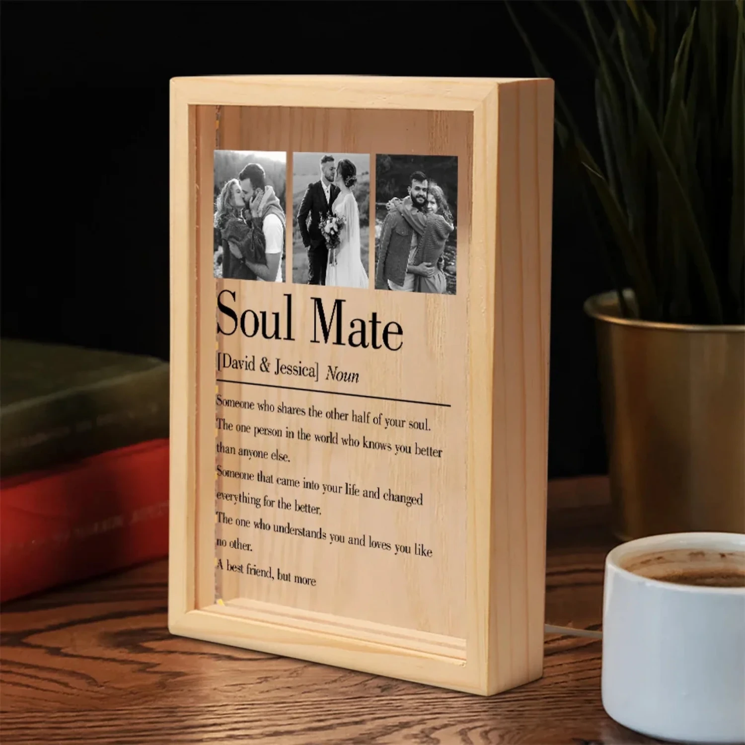 Custom Photo Some Souls Just Instantly Click - Couple Personalized Custom Frame Light Box - Gift For Husband Wife, Anniversary 3 Custom Photo Some Souls Just Instantly Click - Couple Personalized Custom Frame Light Box - Gift For Husband Wife, Anniversary - Image 3