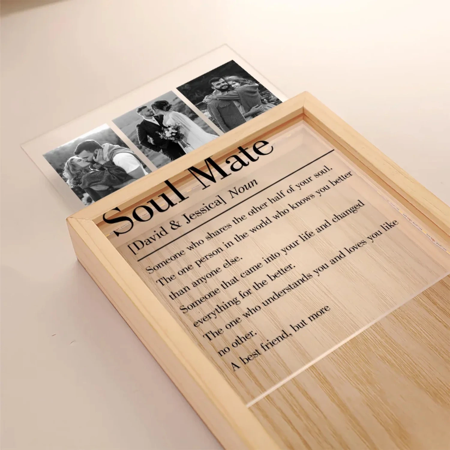 Custom Photo Some Souls Just Instantly Click - Couple Personalized Custom Frame Light Box - Gift For Husband Wife, Anniversary 4 Custom Photo Some Souls Just Instantly Click - Couple Personalized Custom Frame Light Box - Gift For Husband Wife, Anniversary - Image 4