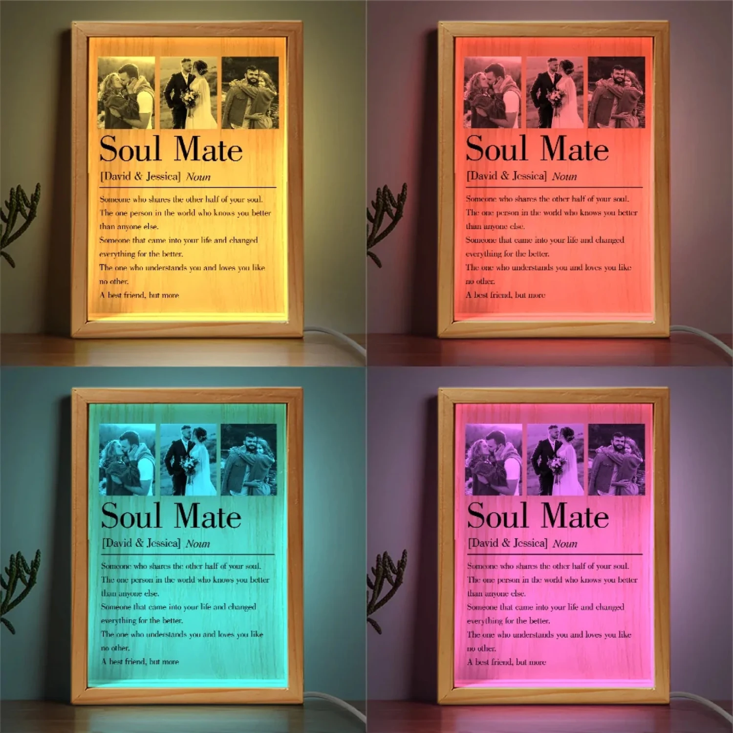 Custom Photo Some Souls Just Instantly Click - Couple Personalized Custom Frame Light Box - Gift For Husband Wife, Anniversary 5 Custom Photo Some Souls Just Instantly Click - Couple Personalized Custom Frame Light Box - Gift For Husband Wife, Anniversary - Image 5