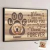 Custom Photo No Longer By My Side, But Always In My Soul - Memorial Personalized Custom Horizontal Poster - Sympathy Gift For Pet Owners, Pet Lovers