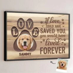 Custom Photo No Longer By My Side, But Always In My Soul - Memorial Personalized Custom Horizontal Poster - Sympathy Gift For Pet Owners, Pet Lovers