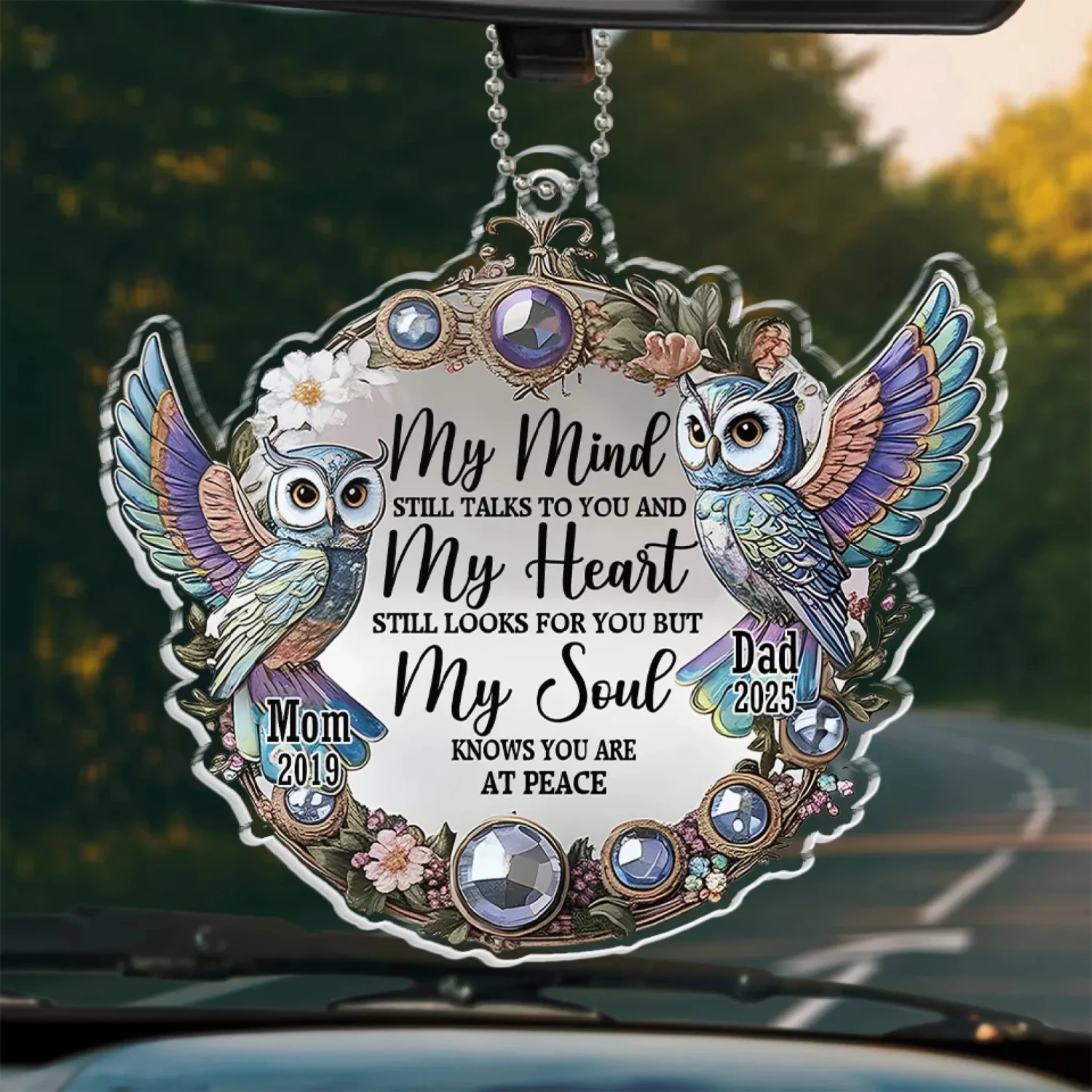 Cherished Memories Live Forever - Memorial Personalized Custom Car Ornament - Acrylic Custom Shaped - Sympathy Gift For Family Members 1 Cherished Memories Live Forever - Memorial Personalized Custom Car Ornament - Acrylic Custom Shaped - Sympathy Gift For Family Members